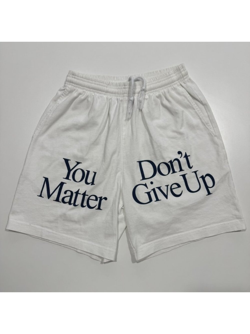 Praying 'You Matter / Don't Give Up' Shorts White Size XS Prayingg
